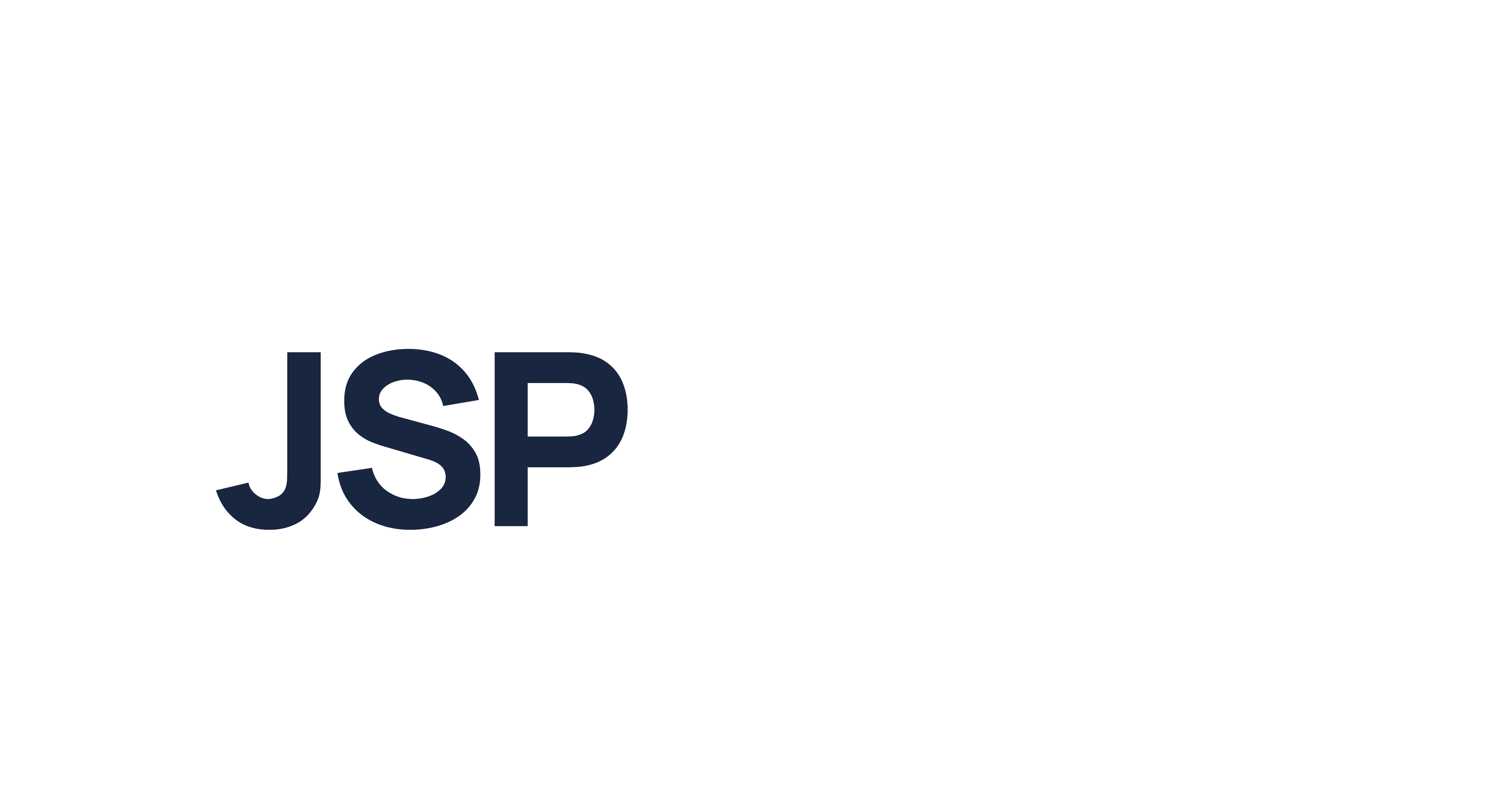 JSP Capital logo — white on navy